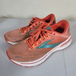 Brooks Adrenaline GTS 22 Womens Running‎ Shoes Coral Teal Lace Up Size 7